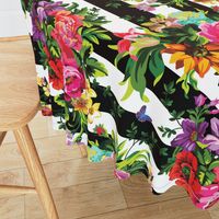 18" Floral Pop Stripes - Large Print