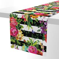 18" Floral Pop Stripes - Large Print