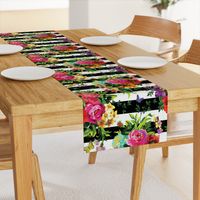 18" Floral Pop Stripes - Large Print