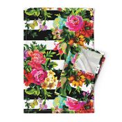 18" Floral Pop Stripes - Large Print