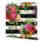 18" Floral Pop Stripes - Large Print