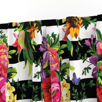 18" Floral Pop Stripes - Large Print