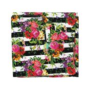 18" Floral Pop Stripes - Large Print