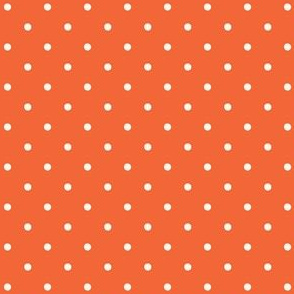 Orange & Ivory Polka Dots Design