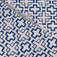 mosaic pool tiles in sunbleached pink/nautical navy