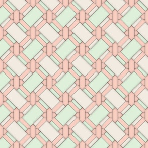 Limited Color Palette - Peach Knot Work - Large