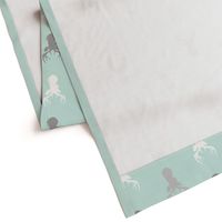 Deer-Mint/Grey/Off-White - woodland baby nursery