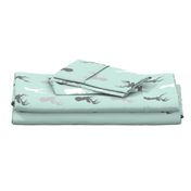 Deer-Mint/Grey/Off-White - woodland baby nursery