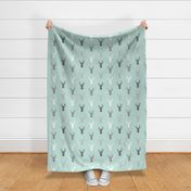 Deer-Mint/Grey/Off-White - woodland baby nursery