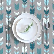 Arrow Feather- Teal/Blue/Grey- Winslow- Baby boy Woodland Nursery