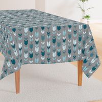 Arrow Feather- Teal/Blue/Grey- Winslow- Baby boy Woodland Nursery