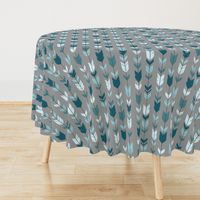 Arrow Feather- Teal/Blue/Grey- Winslow- Baby boy Woodland Nursery