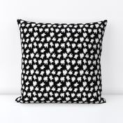 Abstract spots and dots raw brush strokes gender neutral scandinavian style black and white