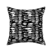 Abstract geometric strokes zebra stripes brush gender neutral black and white