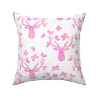 Watercolor Butterfly Buck Pink