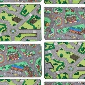 playmat car city carpet for dollhouse