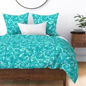 Hibiscus Batik Teal on Tie Dye 200L