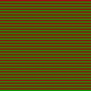 Pinstripe Christmas Dark Red and Green Horizontal Stripes (Eight Stripes to an Inch)