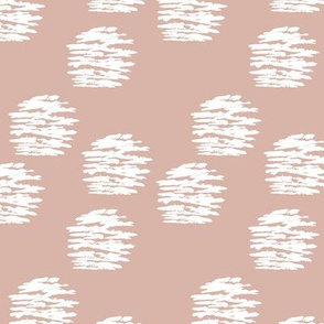 Geometric raw brush stroke circle abstract texture fabric dot gender neutral beige white