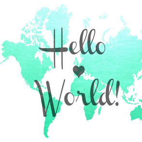 Hello World mint-turquoise