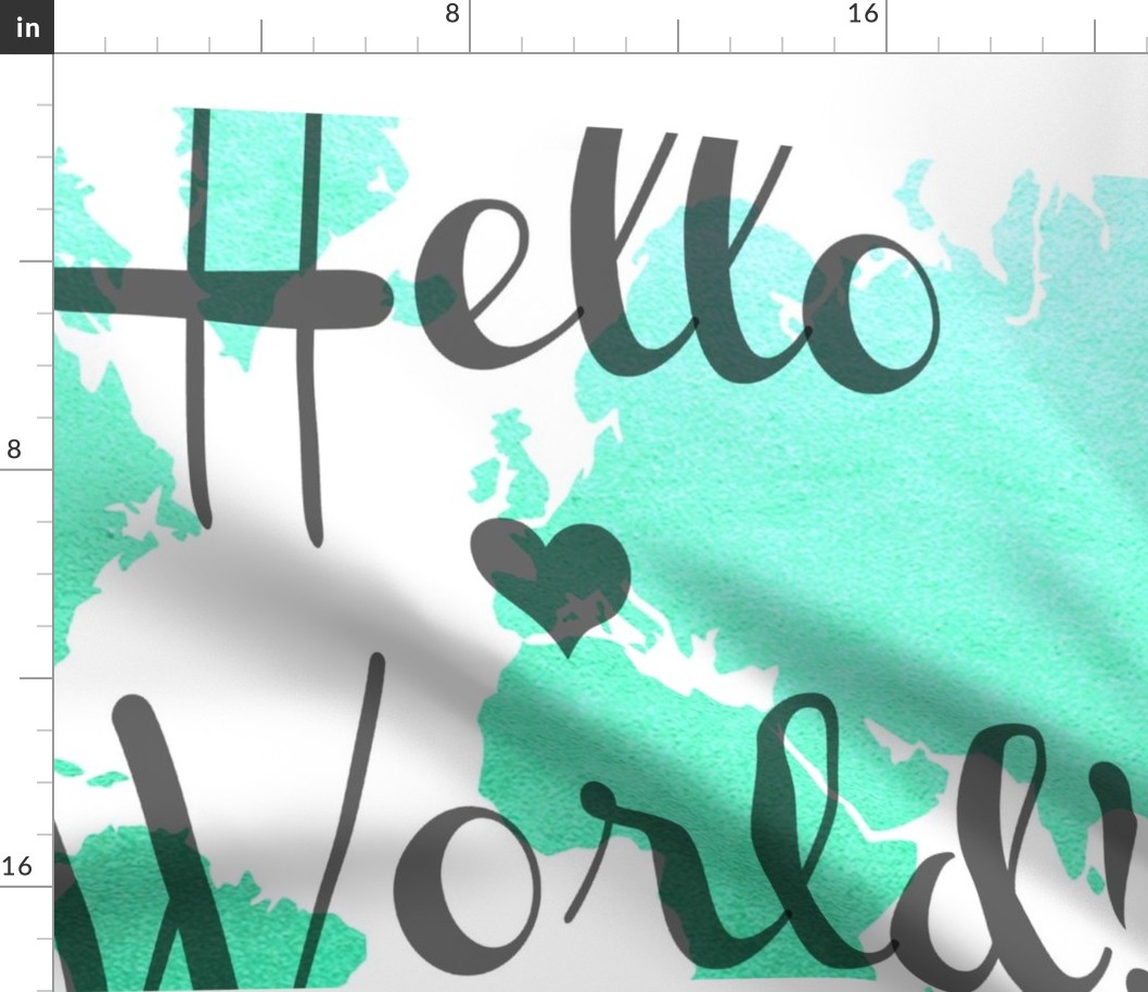 Hello World mint-turquoise