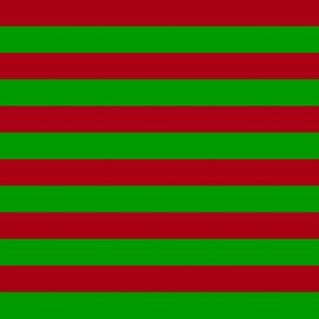 Dark Red and Green Half Inch Horizontall Stripes