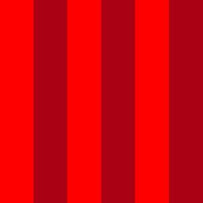 One Inch Christmas Red and Dark Red Vertical Stripes