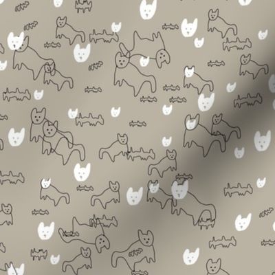 Cat Pattern  Grey-ed