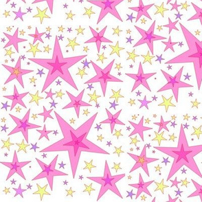 floating pink stars