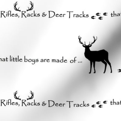 Rifles, Racks & Deer Tracks // crib sheet