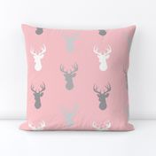 Deer- Pink/grey-Meadow Sunrise