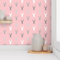 Deer- Pink/grey-Meadow Sunrise