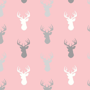 Deer- Pink/grey-Meadow Sunrise