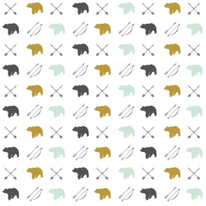 Bear and Arrows // Woodland Collection