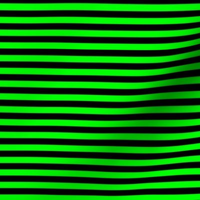 Quarter Inch Lime Green and Black Horizontal Stripes