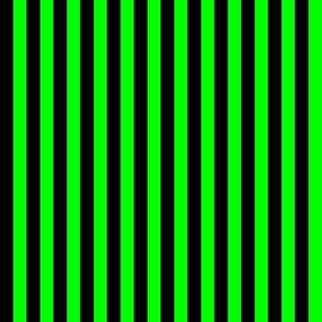 Quarter Inch Lime Green and Black Vertical Stripes
