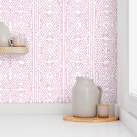 pink mudcloth mud cloth on white