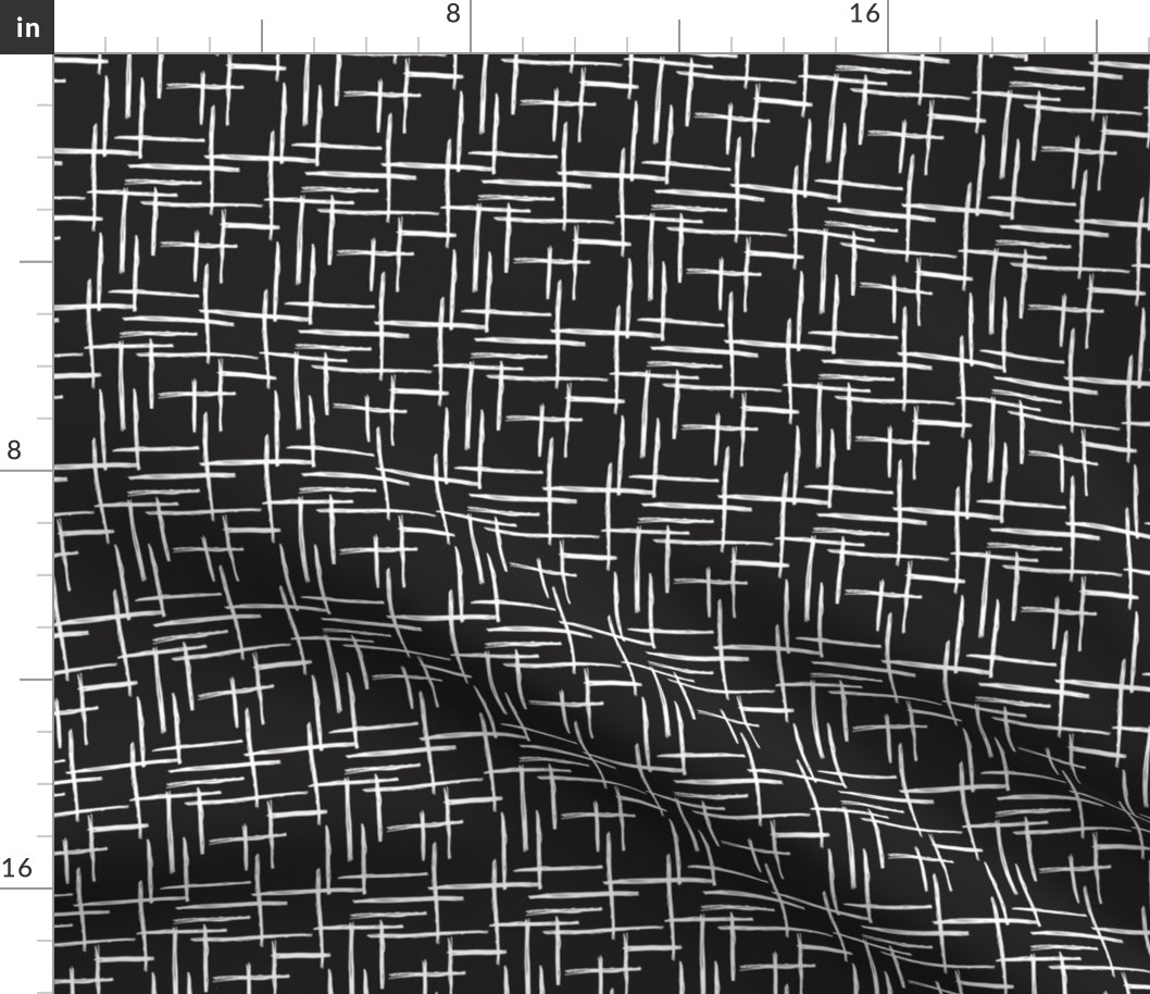 Abstract geometric raster black and white checkered stripe stroke and lines trend pattern grid