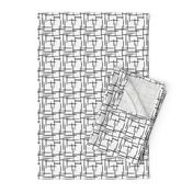 Abstract geometric raster black and white checkered stripe stroke and lines trend pattern grid SMALL