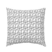 Abstract geometric raster black and white checkered stripe stroke and lines trend pattern grid SMALL