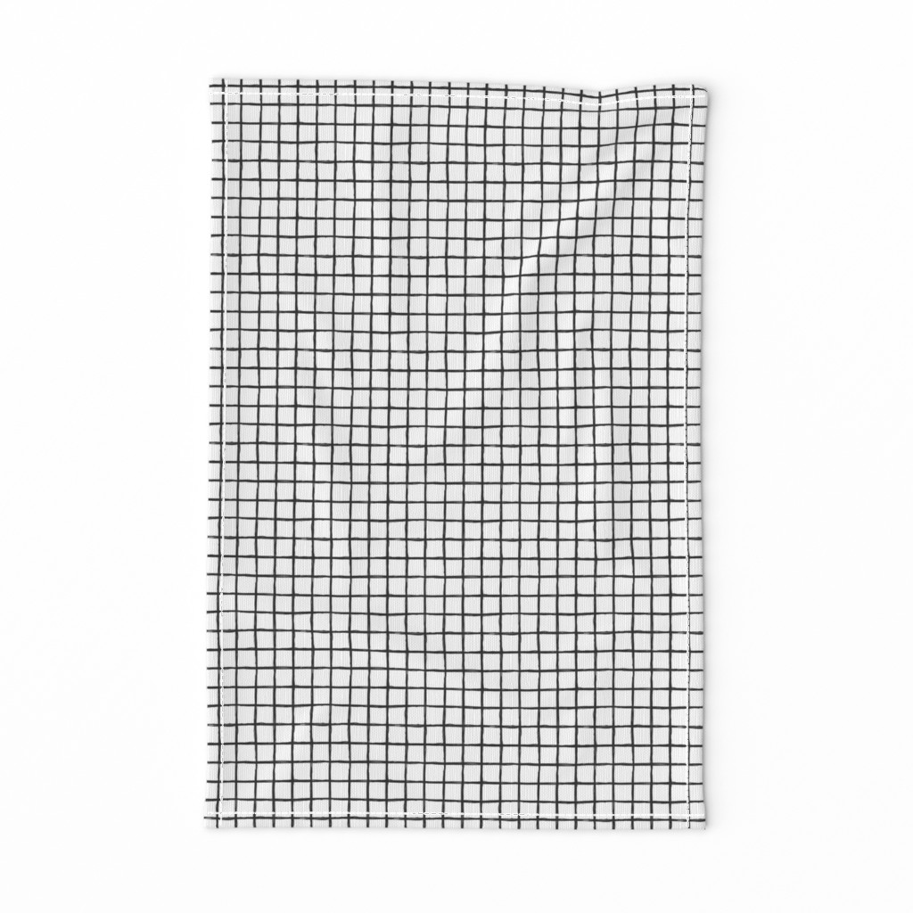 Abstract geometric black and white checkered stripe trend pattern grid XS