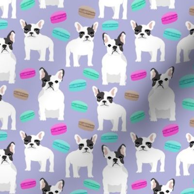 french bulldog frenchie frenchies bulldogs purple pastel sweets macarons french bakery pastries macaron girls cute puppy dog pet dogs pet frenchies