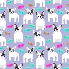french bulldog frenchie frenchies bulldogs purple pastel sweets macarons french bakery pastries macaron girls cute puppy dog pet dogs pet frenchies