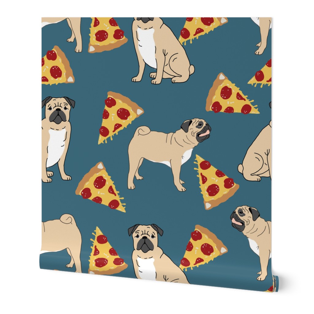 pug pugs dogs dog pet pets pizza pepperoni pizza pet novelty funny food print for pug owners pugs and pizza