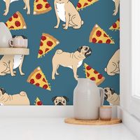 pug pugs dogs dog pet pets pizza pepperoni pizza pet novelty funny food print for pug owners pugs and pizza