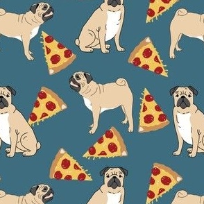 pug pugs dogs dog pet pets pizza pepperoni pizza pet novelty funny food print for pug owners pugs and pizza