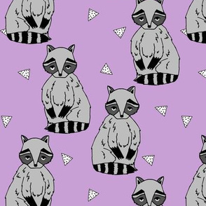 raccoon // raccoons sweet little woodland creature baby animal lilac purple pastel girls sweet raccoon