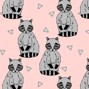 raccoon // pink raccoons sweet little animal woodland baby pink girls