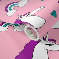 unicorn // unicorns pink and purple girls rainbow sweet little girls pastel purple