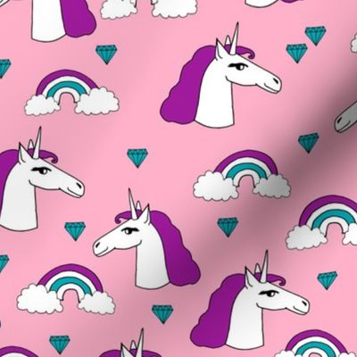 unicorn // unicorns pink and purple girls rainbow sweet little girls pastel purple